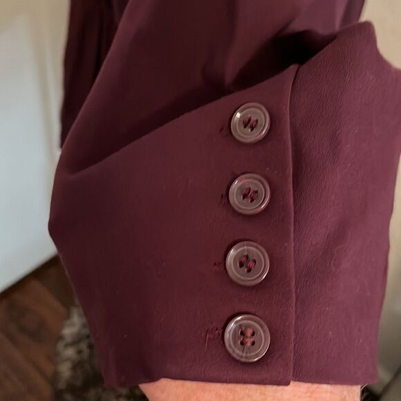 Torrid Purple Ponte Mixed Fabric Ruffle Peplum Blazer Jacket Contemporary - Picture 13 of 15